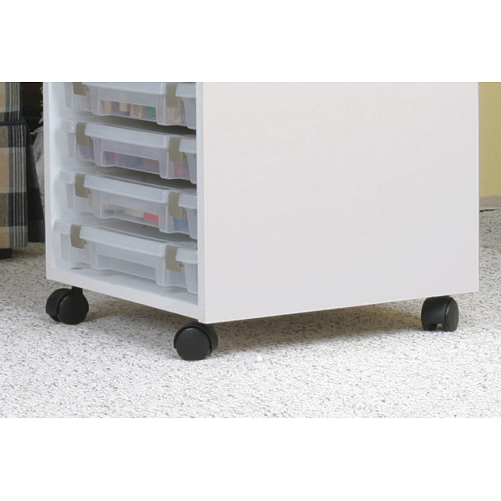 Castors for the Artbin Cube x 4 - castors fitted to Artbin Super Satchel Cube base