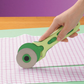 Clover 60mm rotary cutter - circular blade fabric cutter - alternate angle