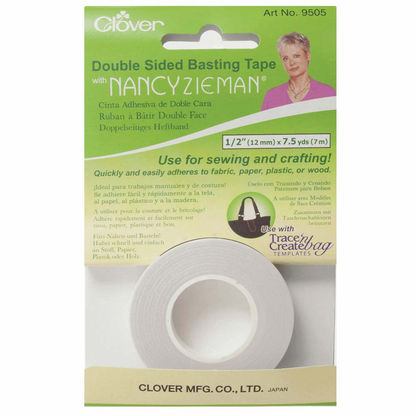 Clover Double Sided Basting Tape 12mm Roll of 7m, ½"