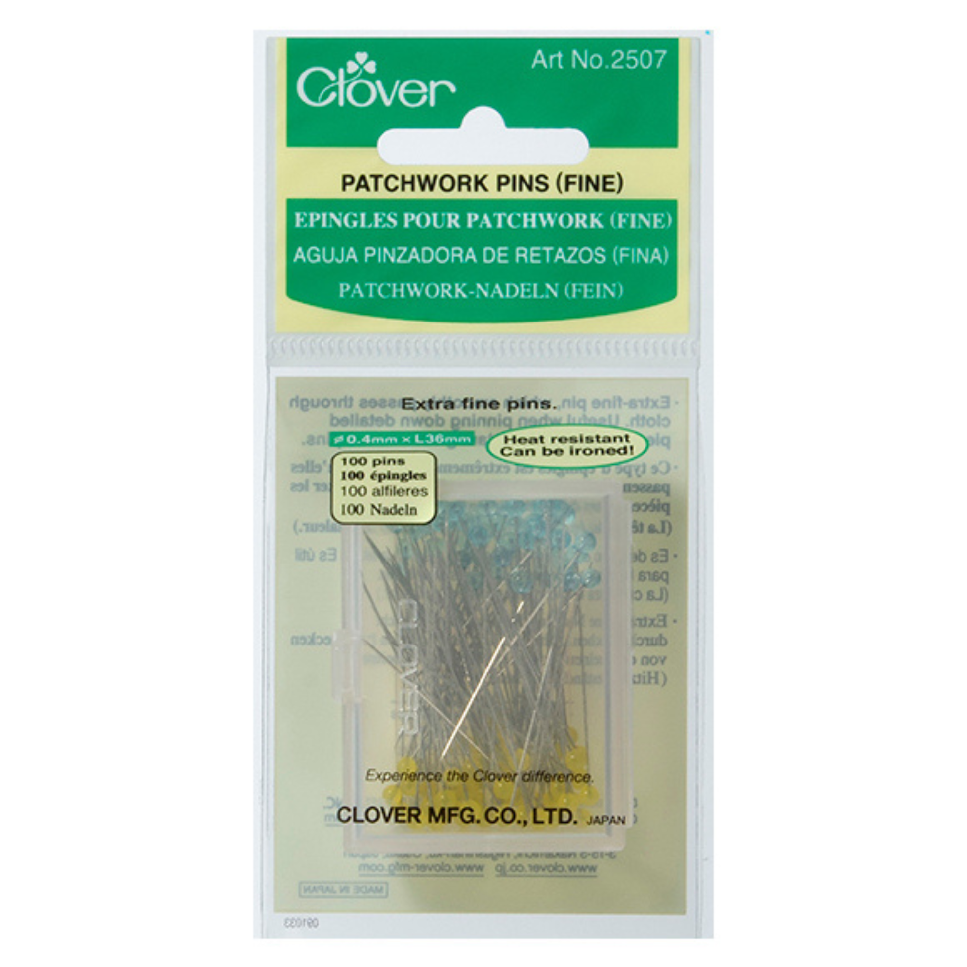 Clover Fine Patchwork Pins Box of 100