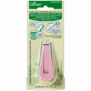 Clover fusible tape maker - tool for making iron-on bias tape - in use