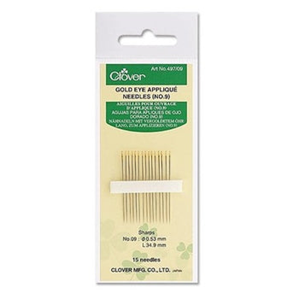 Clover Gold Eye Appliqué Needles - machine sewing needles