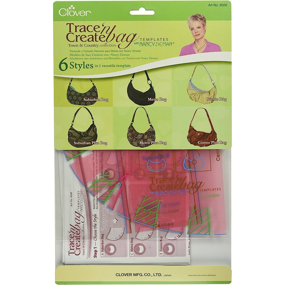 Clover Trace'n Create Bag Templates Town & Country - sewing and crafts storage bag