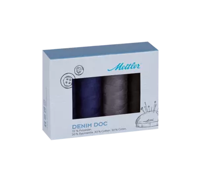 Mettler Gift Pack Denim 70% Polyester 30% Cotton 4 spools
