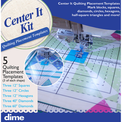 Centre It Quilting Placement Templates - craft pattern by Dime