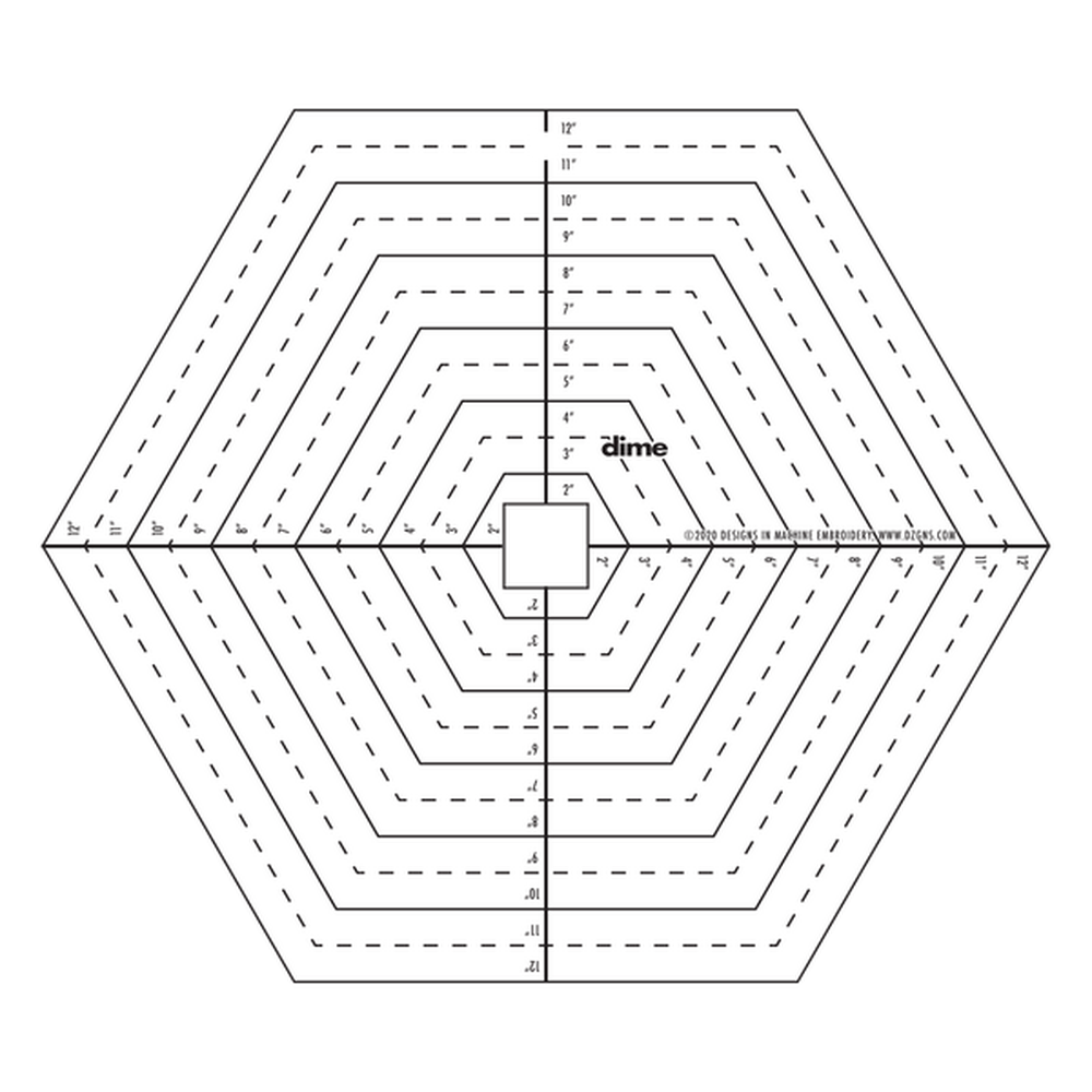 Centre It Quilting Placement Templates - craft pattern by Dime - in use