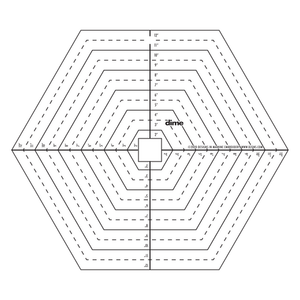 Centre It Quilting Placement Templates - craft pattern by Dime - in use