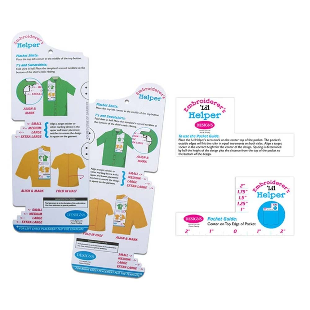 DIME Embroiderer's Helper Templates - Positioning and Alignment Guides