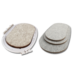 Dime Hoop 'n Press Pad 3-Pack - oval wool pressing mats for Bernina Large Oval, Midi and Maxi embroidery hoops