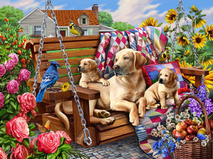 Suns Out Jigsaw Puzzle Dogs and Quilts 1000 pieces