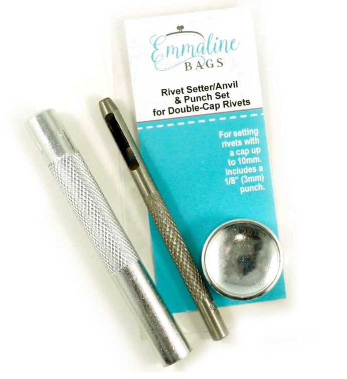 Emmaline Bags Emmaline Rivet Setter/Anvil & Punch for Double Cap Rivets - sewing and crafts storage bag