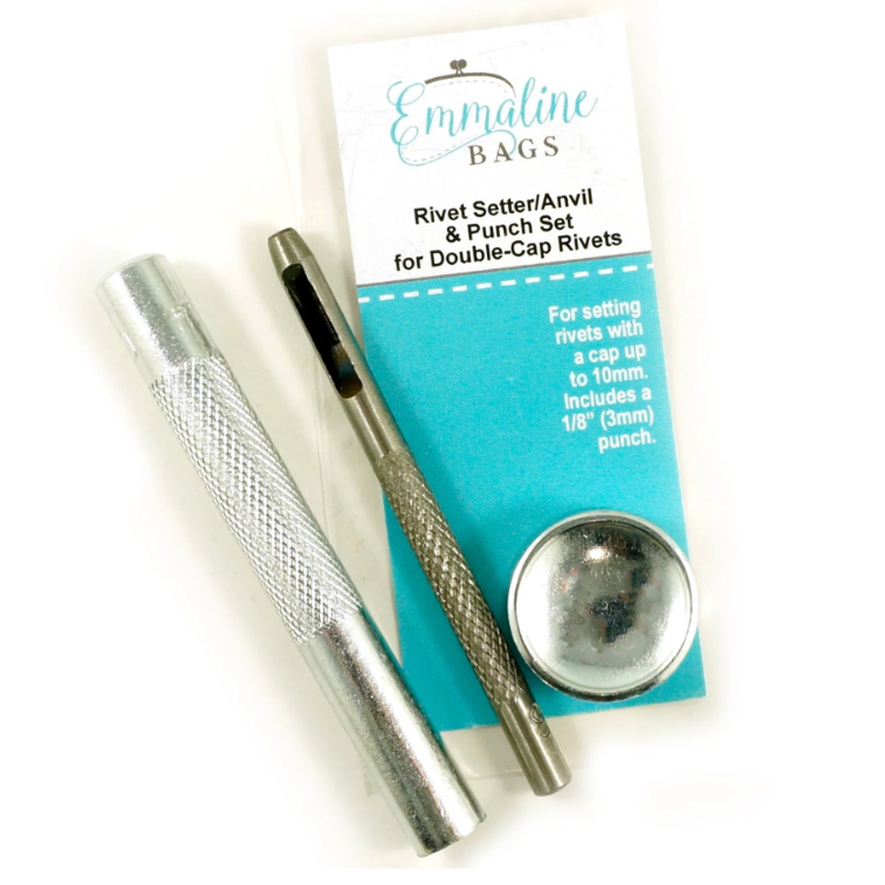Emmaline Bags Emmaline Rivet Setter/Anvil & Punch for Double Cap Rivets - sewing and crafts storage bag