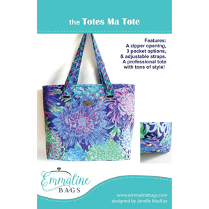 Emmaline the Totes Ma Tote Pattern - sewing pattern by Emmaline Bags