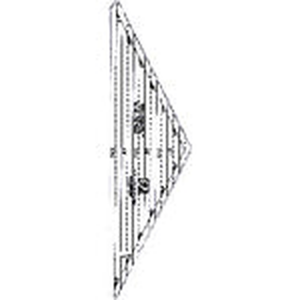 EZW Wrights EZW Easy Tri-Mate Ruler - quilting ruler and template