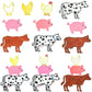 V-Stitch Designs Farm Animals set -Digital Download