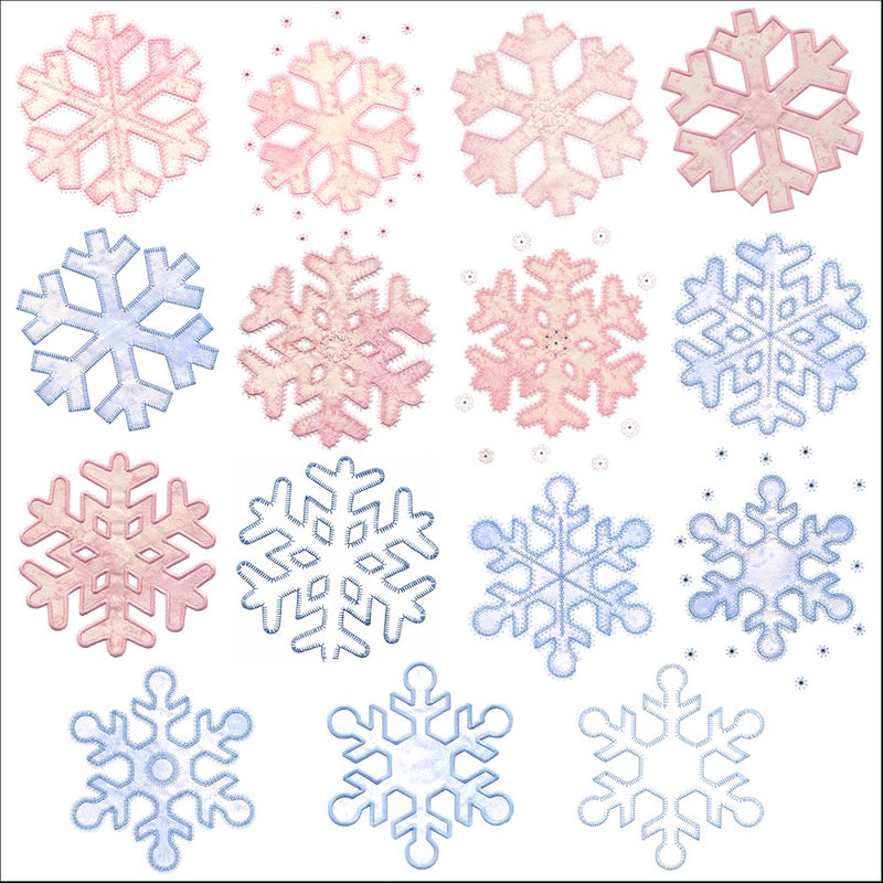 V-Stitch Designs Snowflakes 7 inch set -Digital Download
