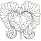 Quilter's Rule ¼" Feathered Heart Large - quilting ruler and template - detail view