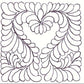 Quilter's Rule ¼" Feathered Heart Large - quilting ruler and template - alternate angle