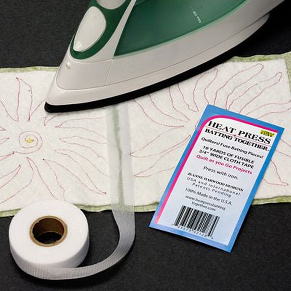 Heat Press Batting Tape White - Heat Press Batting Together