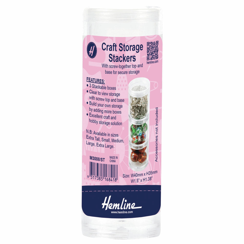 Hemline Craft Storage Stackers Small Set of 3