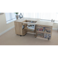 Horn Eclipse XL cabinet with sewing machine lowered on the maxi lift