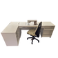 Horn Elements sewing table shown with matching drawer unit and storage chest