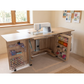 Horn Gemini XL Quilting Cabinet open with sewing machine and craft storage