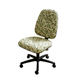 Horn Hobby Chair in Willow upholstery with castors and padded back