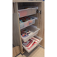Horn Maxi Hobby Table storage drawers with fabric and craft supplies
