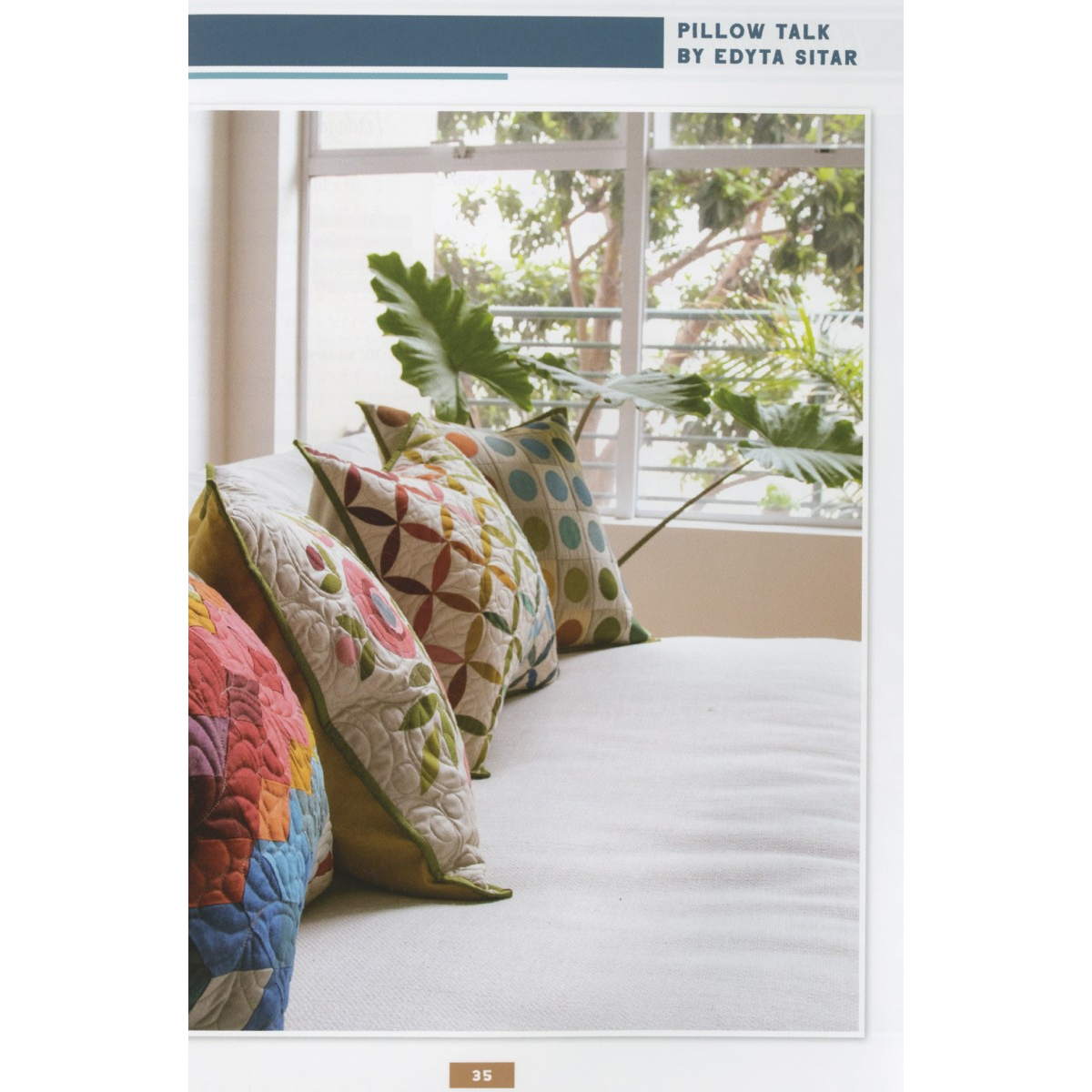It's Sew Emma Pillow Talk Book by Edyta Sitar shown in use