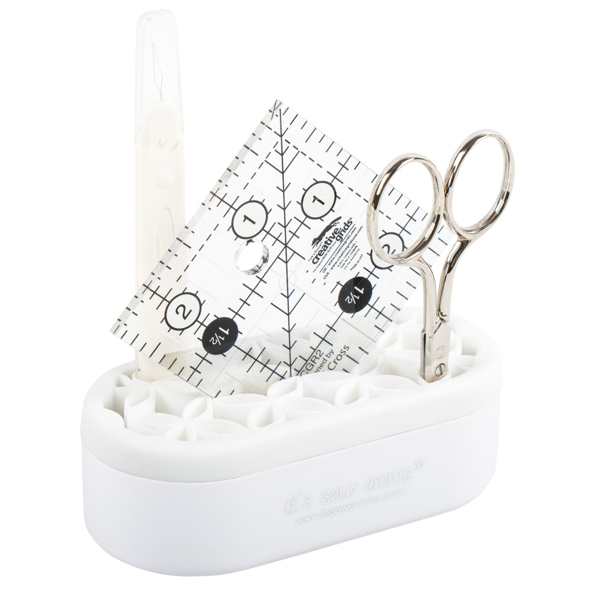 It's Sew Emma Stash n Store Mini white quilting organizer