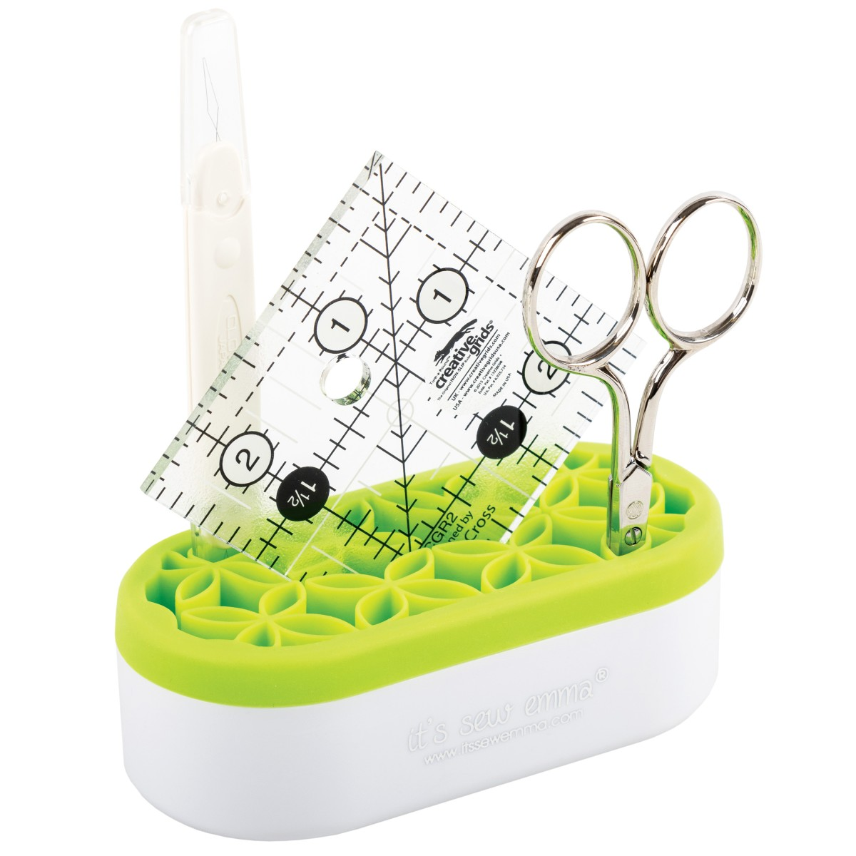 It's Sew Emma Stash n Store Mini lime quilting organizer
