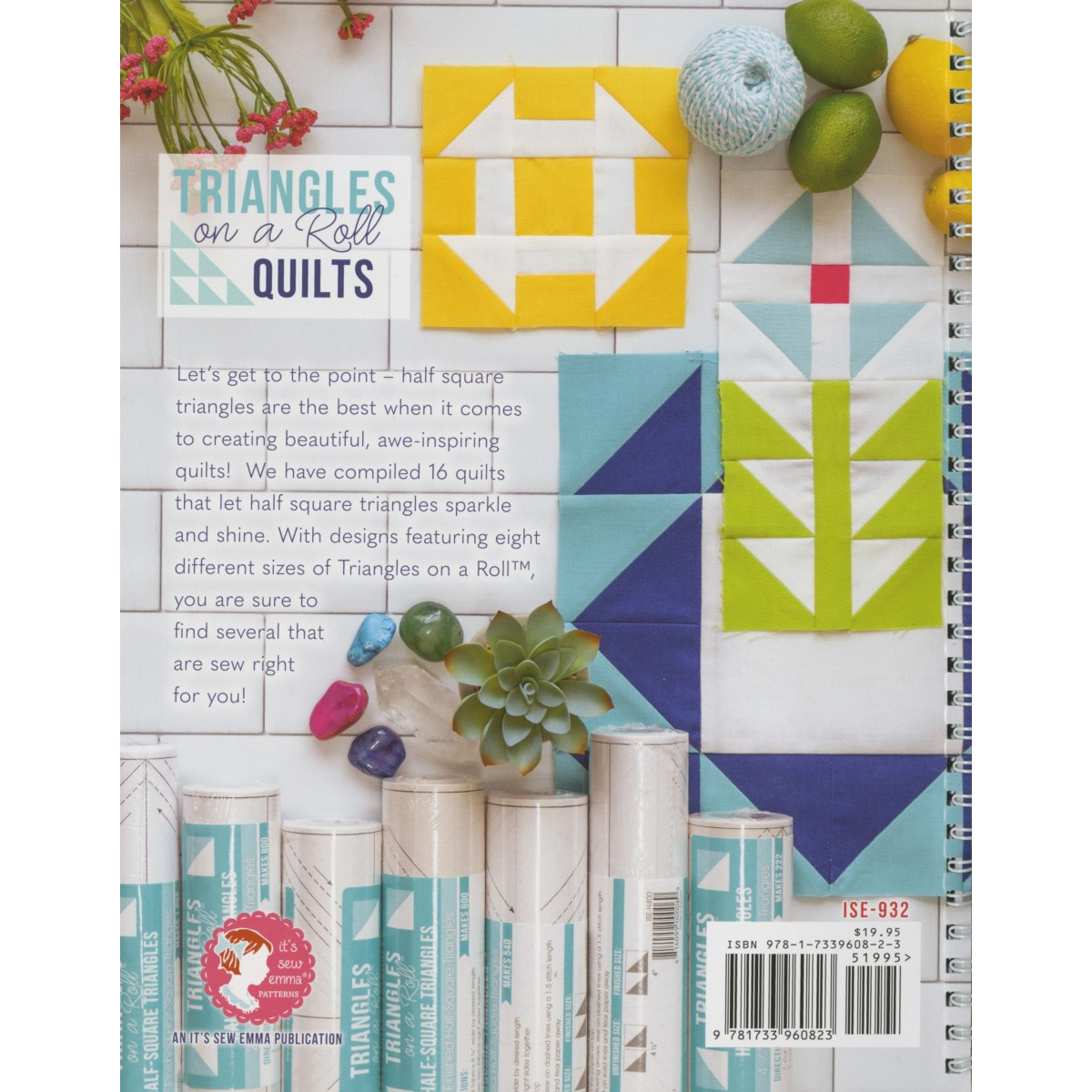 It's Sew Emma Triangle on a Roll Quilts Book shown in detail