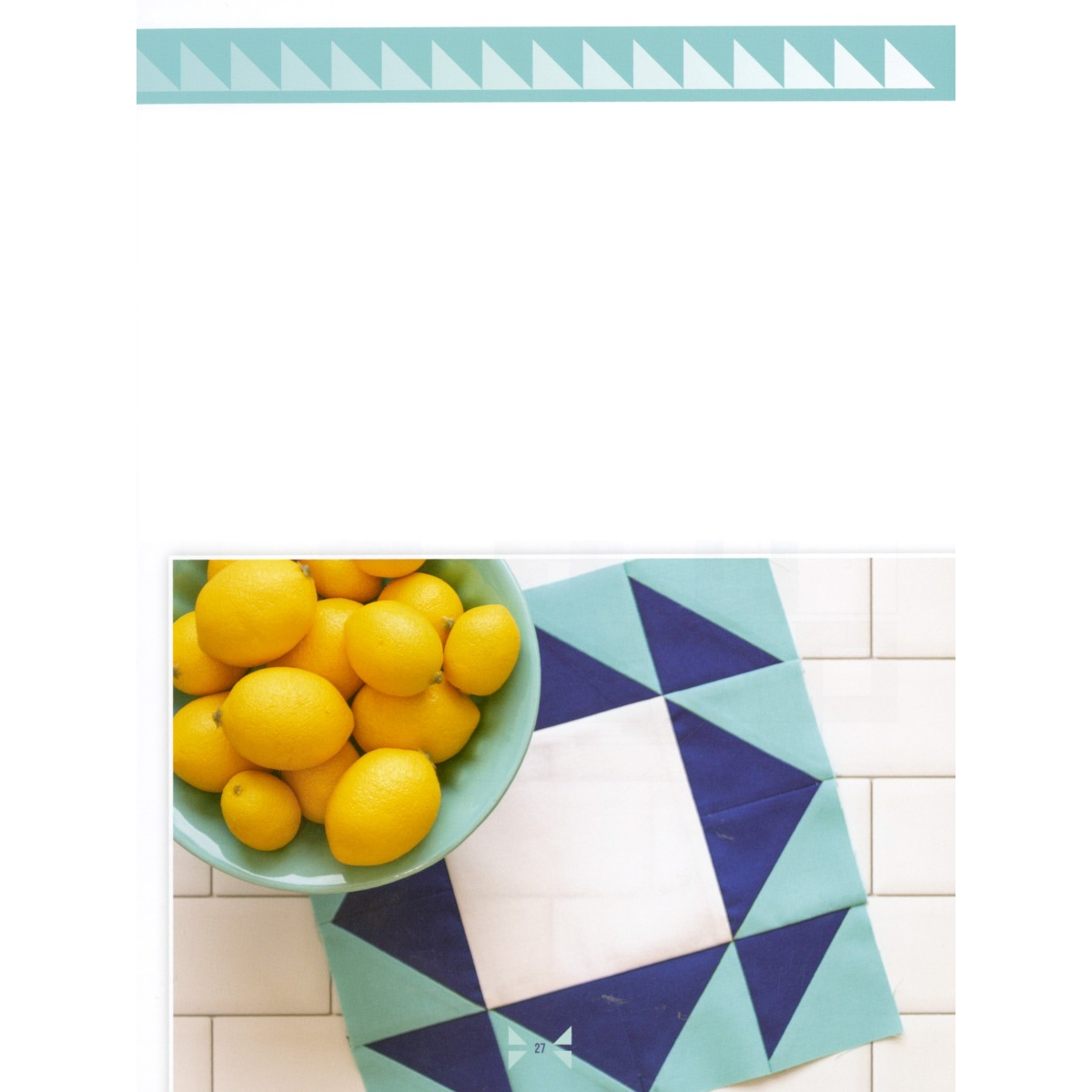 It's Sew Emma Triangle on a Roll Quilts Book shown in use