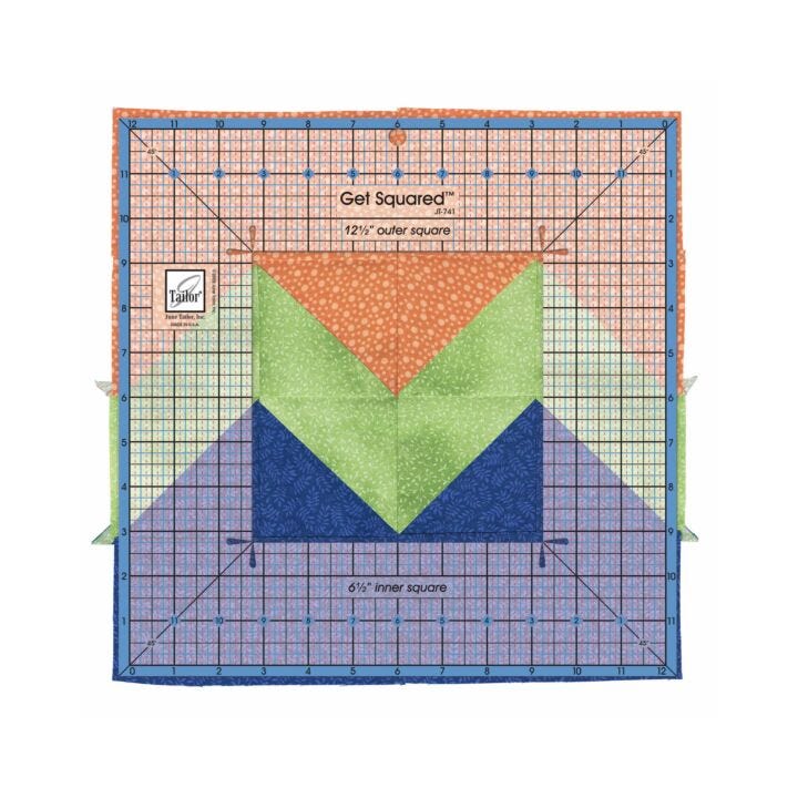 June Tailor Get Squared Ruler 12½" & 6½"