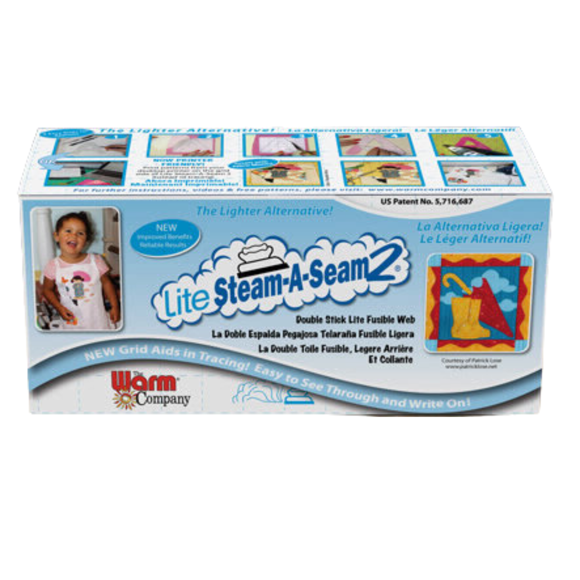 Warm Company Steam-A-Seam 2 12" & 18" Wide - double-sided fusible web for applique