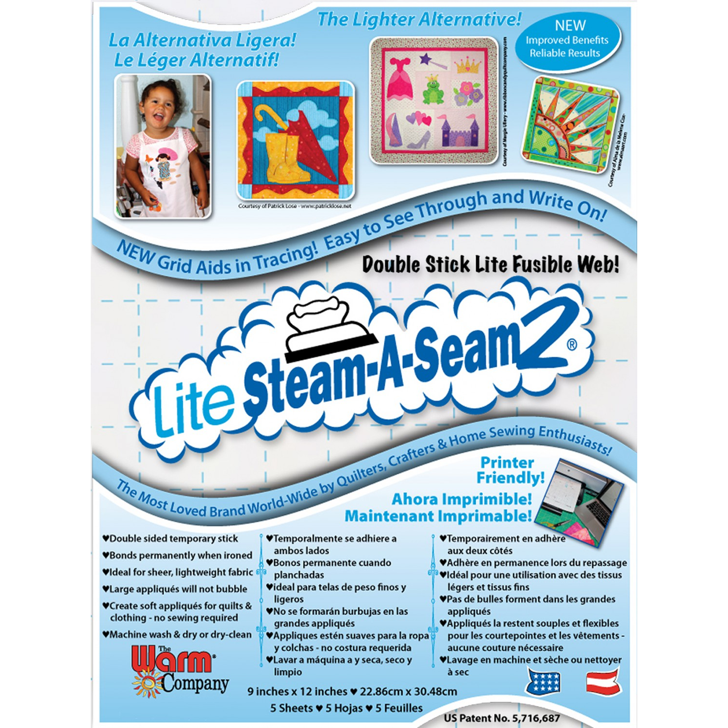 Lite Steam A Seam2, 5 Sheets 9" x 12"