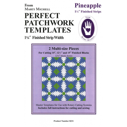 Marti Michell Pineapple Ruler 1¼" Strips - quilting ruler and template
