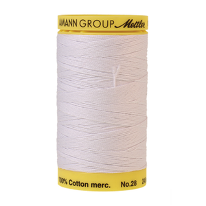 Mettler sewing thread spool in White (2000) - 28wt 248m