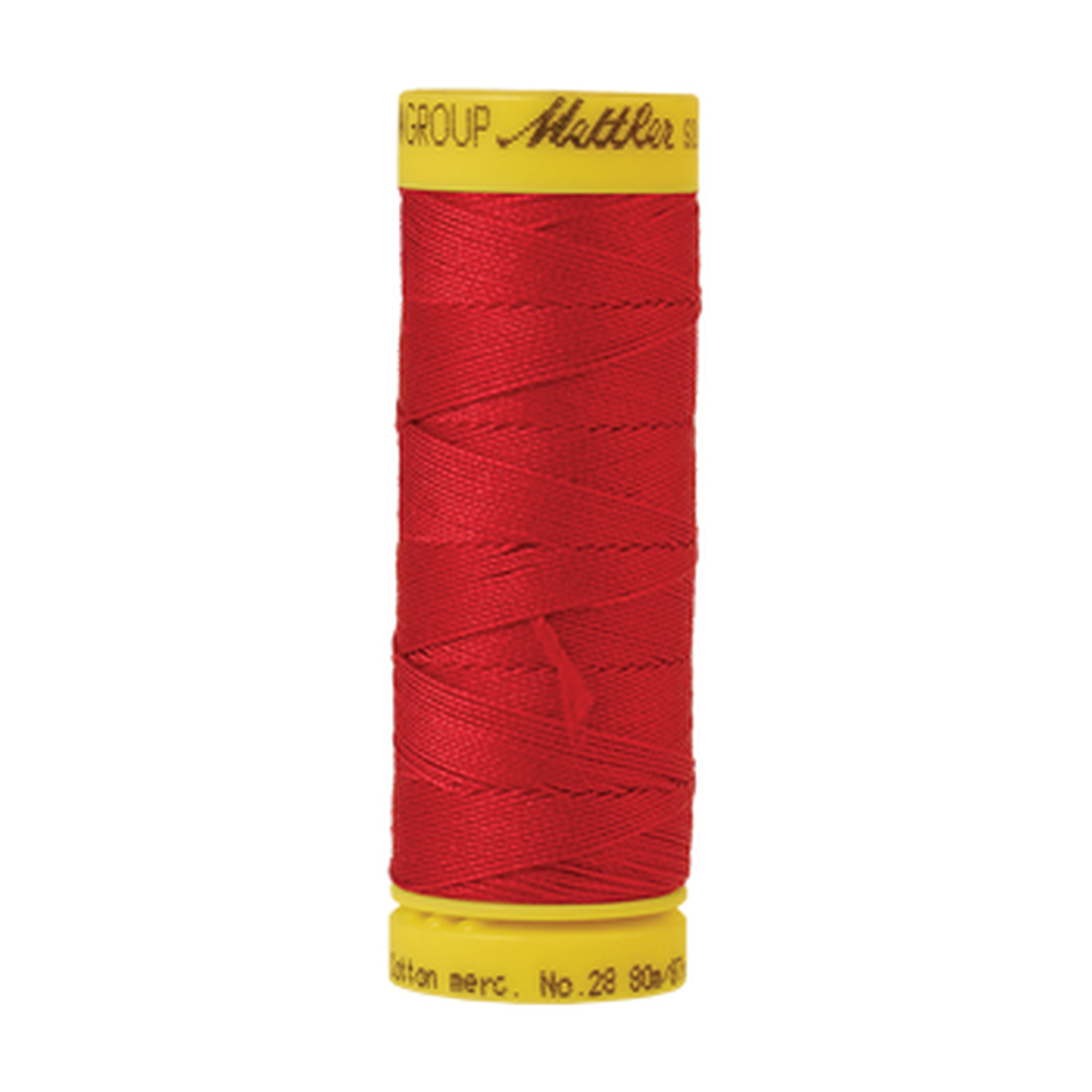 Mettler sewing thread spool in Country Red (0504) - 28wt 80m