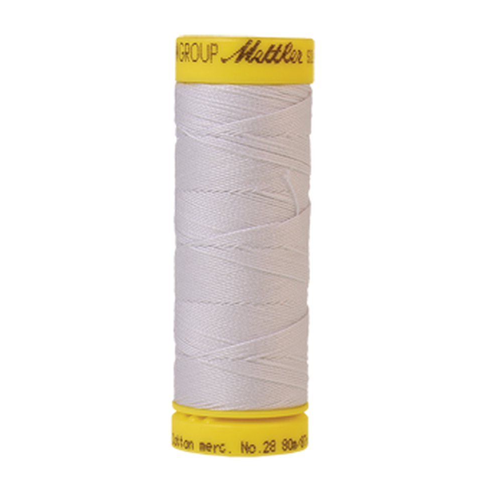 Mettler sewing thread spool in White (2000) - 28wt 80m