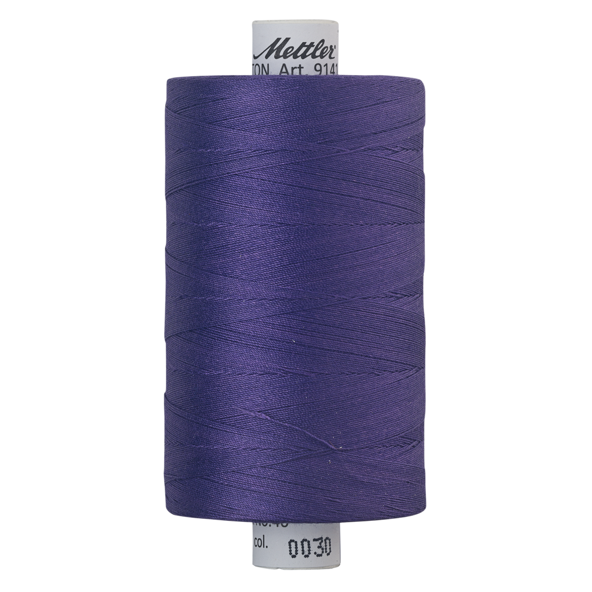 Mettler Silk Finish cotton quilting thread 40wt reel Iris Blue 0030