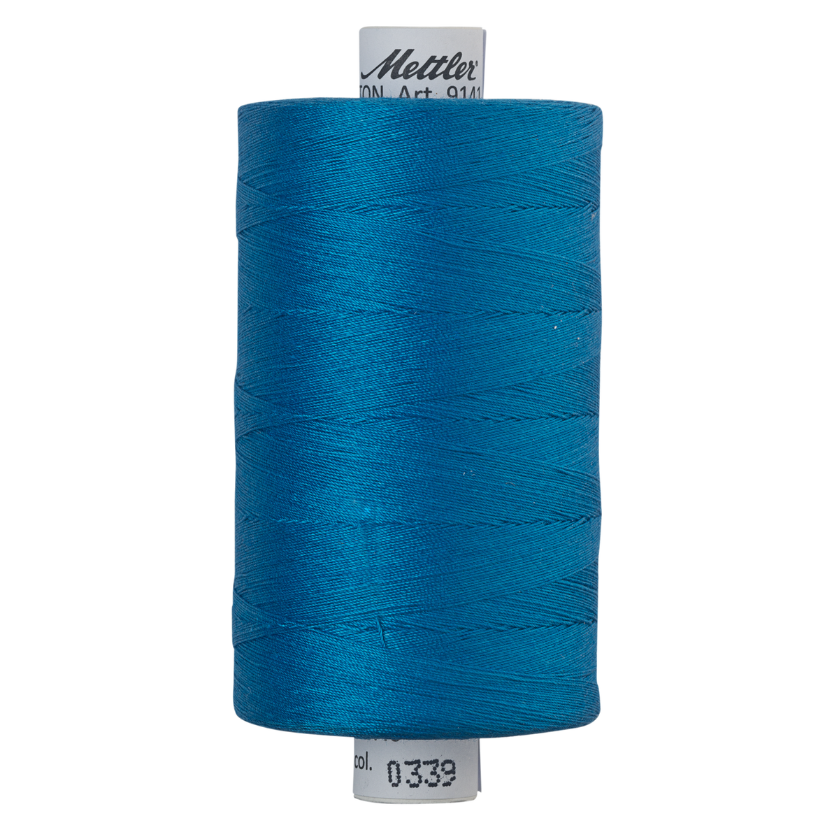Mettler Silk Finish cotton quilting thread 40wt reel Mediterranian Blue 0339