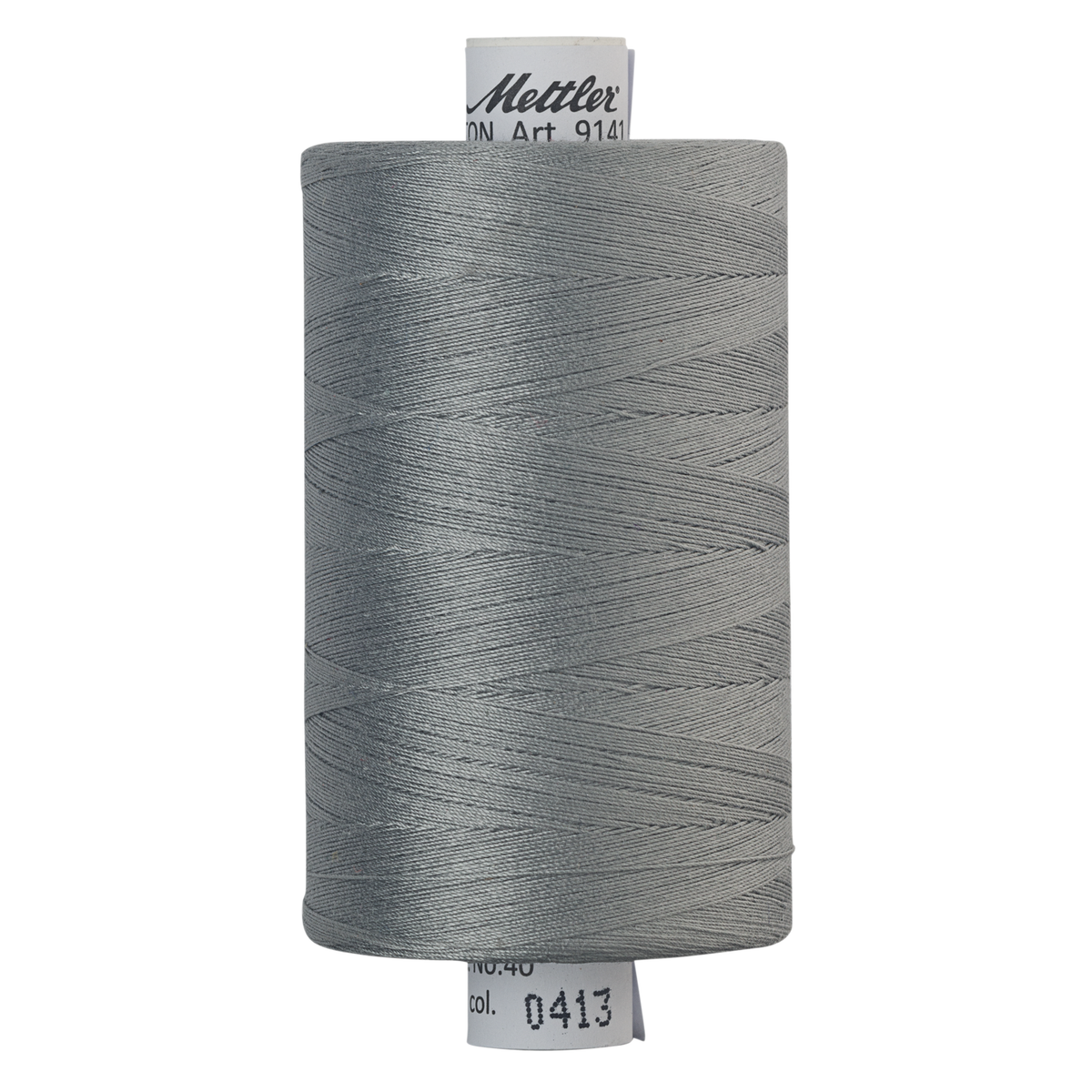 Mettler Silk Finish cotton quilting thread 40wt reel Titan Gray 0413