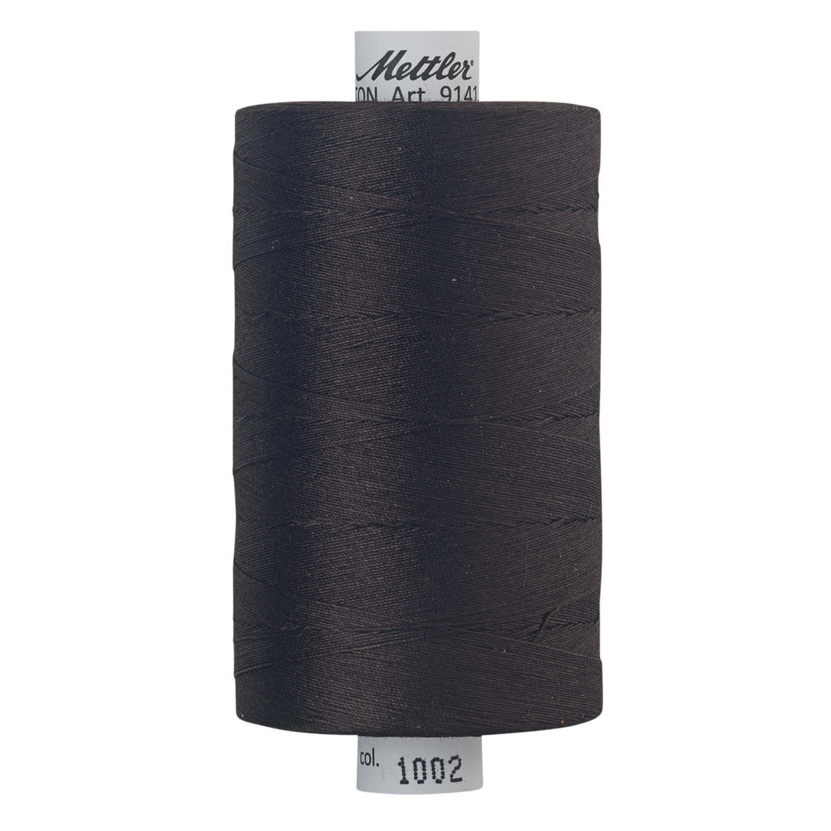 Mettler Silk Finish cotton quilting thread 40wt reel Very Dark Brown 1002