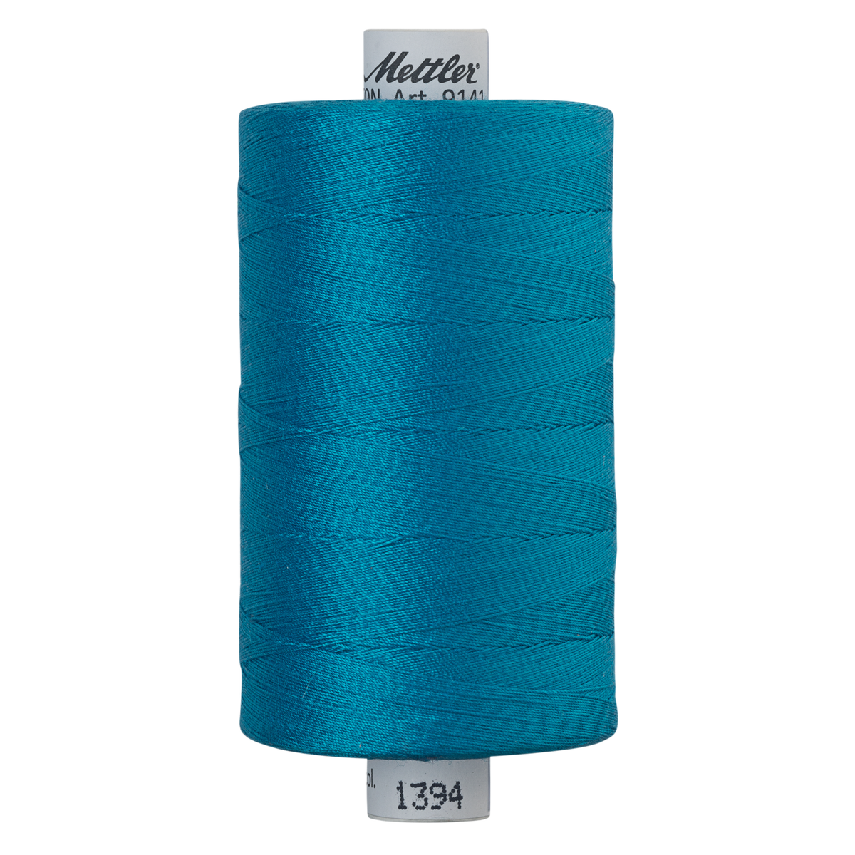 Mettler Silk Finish cotton quilting thread 40wt reel Caribbean Blue 1394