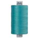 Mettler Silk Finish cotton quilting thread 40wt reel Blue Curacao 2792