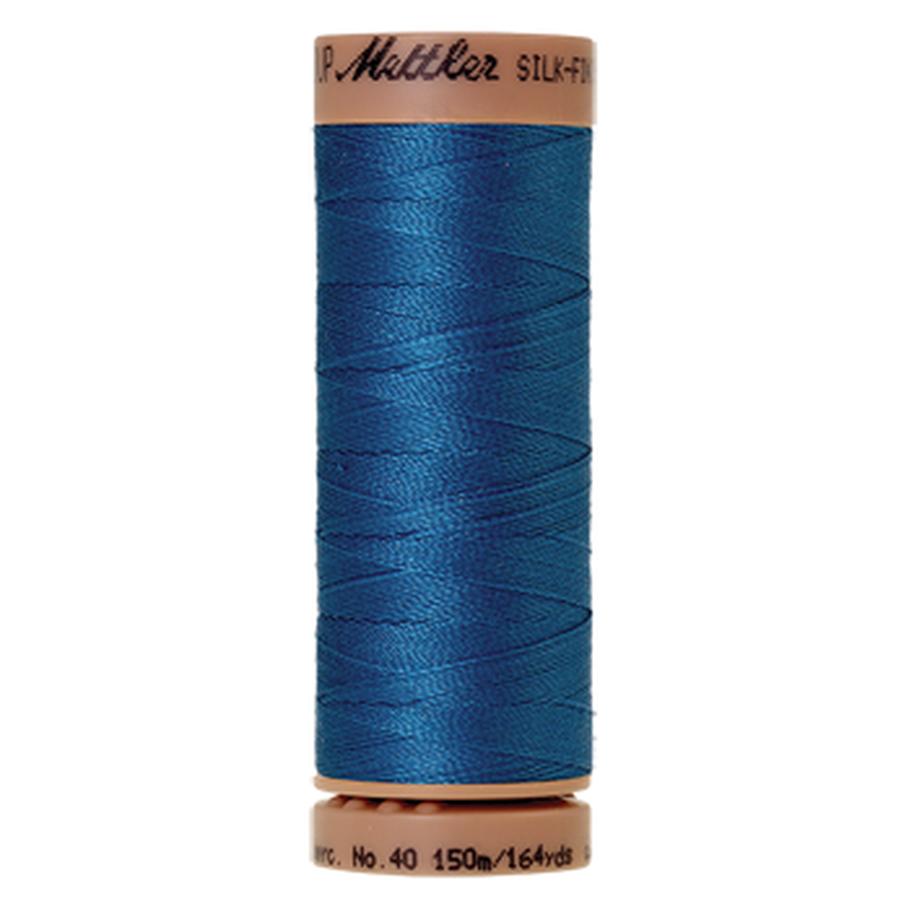 Mettler sewing thread spool in Mediterranian Blue (0339) - 40wt 150m