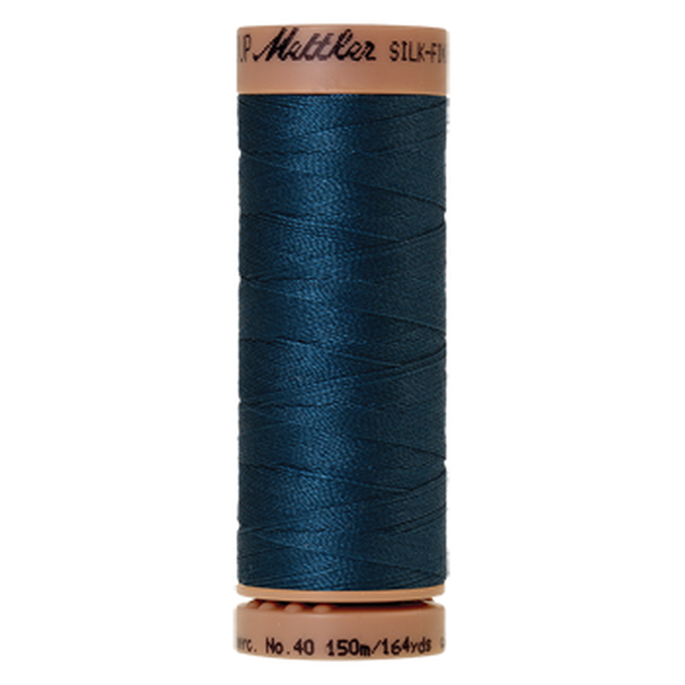 Mettler sewing thread spool in Tartan Blue (0485) - 40wt 150m