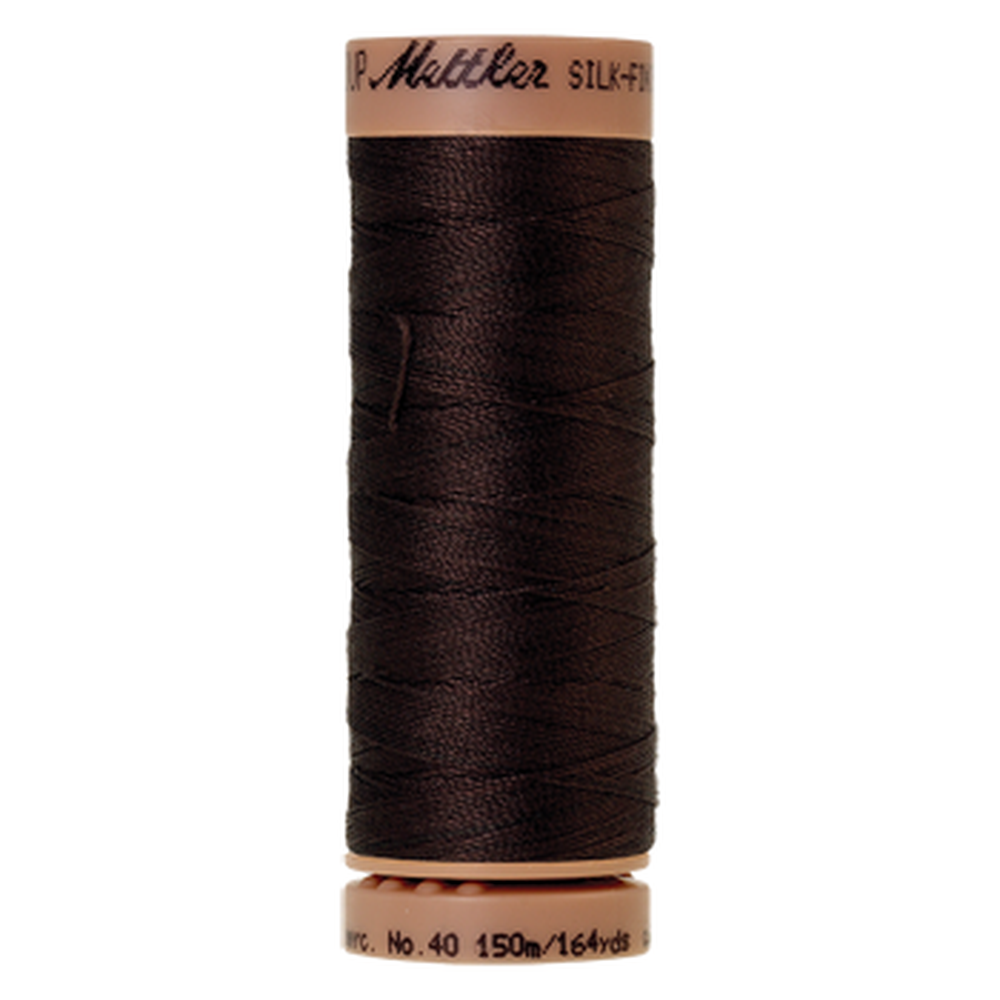 Mettler sewing thread spool in Very Dark Brown (1002) - 40wt 150m